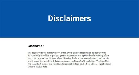 Sample Disclaimer Template & Guide [Free Download] .